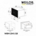Микроволновая печь встроенная WEILOR WBM 2041 GB