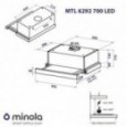 Вытяжка Minola MTL 6292 WH 700 LED