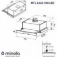 Вытяжка Minola MTL 6222 WH 700 LED