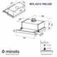Вытяжка Minola MTL 6212 WH 700 LED