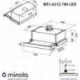 Вытяжка Minola MTL 6212 BL 700 LED