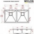 Мойка кухонная WEILOR FILIGRAN WRC TB8945 GRAPHIT