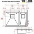 Мойка кухонная WEILOR FILIGRAN WRC DB6950 GRAPHIT