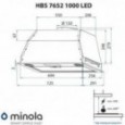 Вытяжка Minola HBS 7652 BL 1000 LED