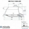 Вытяжка Minola HBI 7612 WH 1000 LED