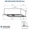 Вытяжка Minola HBI 5264 BL GLASS 700 LED Line