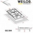 Варочная панель Weilor GG 304 WH