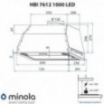 Вытяжка Minola HBI 7612 BL 1000 LED