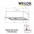 Вытяжка встраиваемая Weilor PBSR 52301 GLASS WH 1100 LED Strip