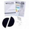 Вытяжка встраиваемая Weilor PBSR 52301 GLASS WH 1100 LED Strip