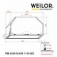 Вытяжка встраиваемая Weilor PBE 6230 GLASS WH 1100 LED