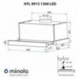 Вытяжка Minola HTL 9915 I 1300 LED