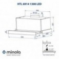 Вытяжка Minola HTL 6914 WH 1300 LED