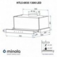 Вытяжка Minola HTLS 6935 WH 1300 LED