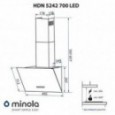 Вытяжка Minola HDN 5242 BL 700 LED