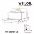 Вытяжка кухонная WEILOR WTS 6230 BL 1000 LED strip