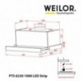 Вытяжка кухонная WEILOR PTS 6230 WH 1000 LED strip